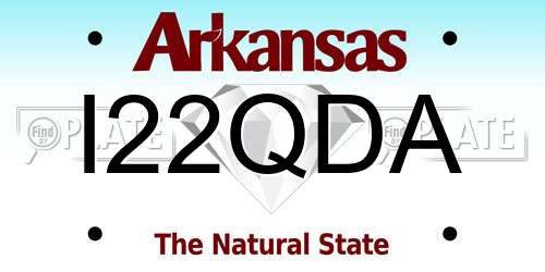 I22QDA Arkansas License Plate