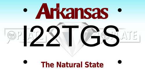 I22TGS Arkansas License Plate