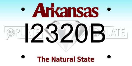 I2320B Arkansas License Plate