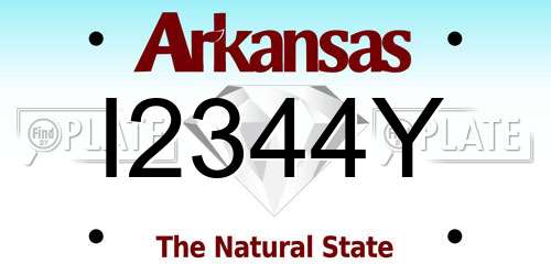 I2344Y Arkansas License Plate