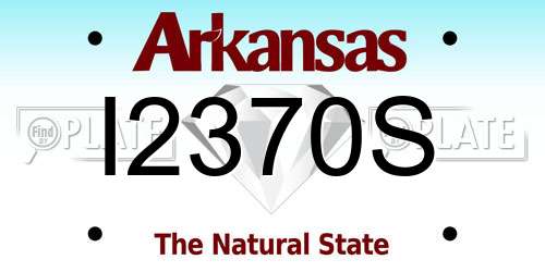 I2370S Arkansas License Plate