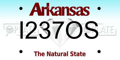 I237OS Arkansas License Plate