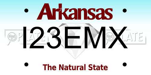 I23EMX Arkansas License Plate