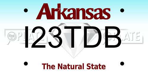 I23TDB Arkansas License Plate
