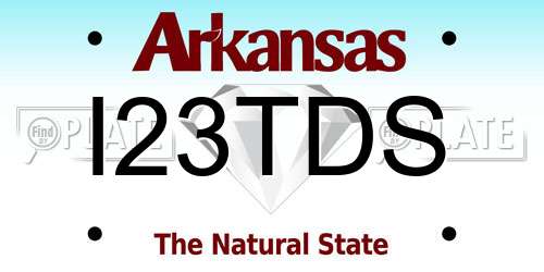 I23TDS Arkansas License Plate