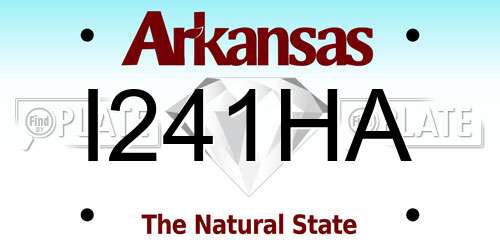 I241HA Arkansas License Plate