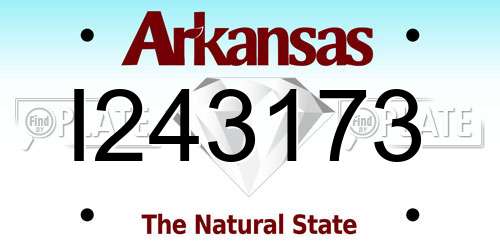 I243173 Arkansas License Plate