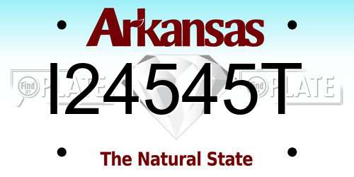 I24545T Arkansas License Plate