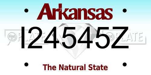 I24545Z Arkansas License Plate