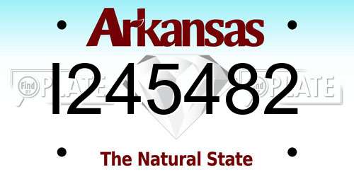 I245482 Arkansas License Plate