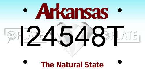 I24548T Arkansas License Plate