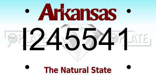 I245541 Arkansas License Plate