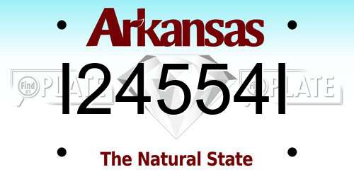 I24554I Arkansas License Plate