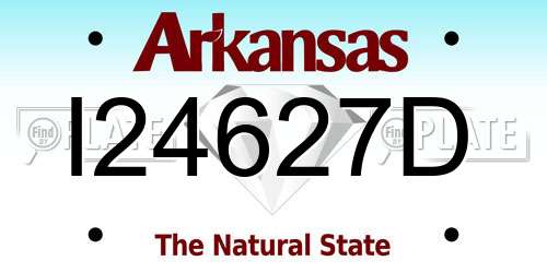 I24627D Arkansas License Plate