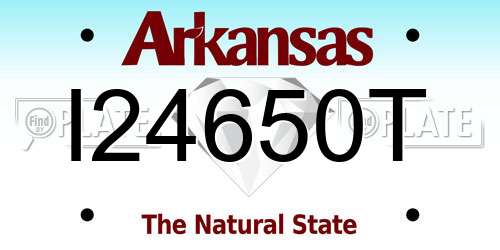 I24650T Arkansas License Plate