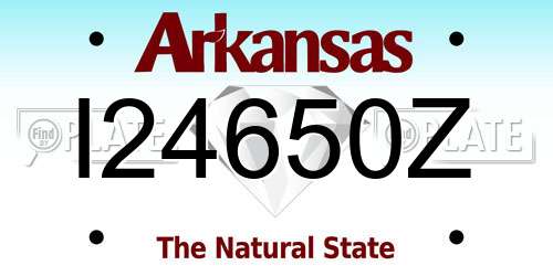 I24650Z Arkansas License Plate