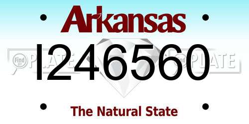I246560 Arkansas License Plate