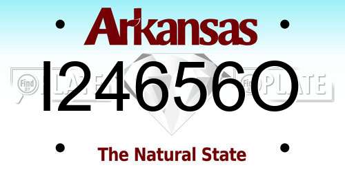 I24656O Arkansas License Plate
