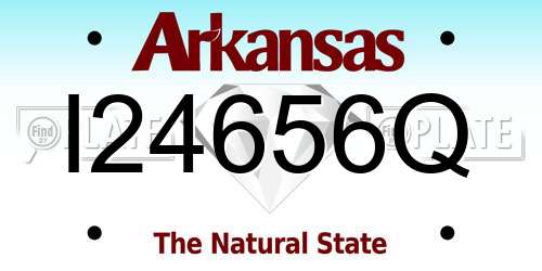 I24656Q Arkansas License Plate