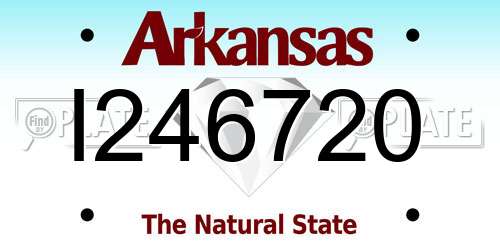 I246720 Arkansas License Plate