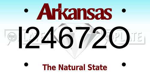I24672O Arkansas License Plate