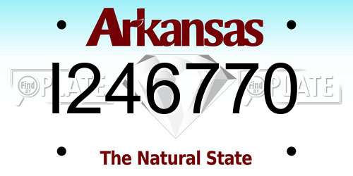 I246770 Arkansas License Plate