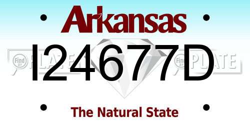 I24677D Arkansas License Plate