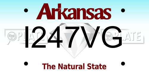 I247VG Arkansas License Plate