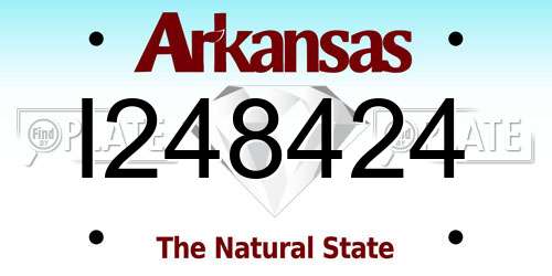 I248424 Arkansas License Plate