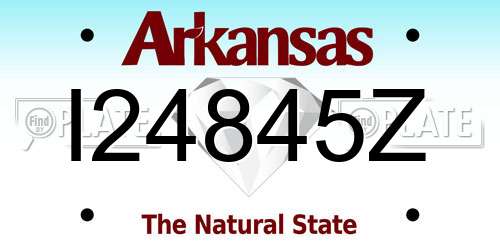 I24845Z Arkansas License Plate