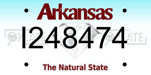 I248474 Arkansas License Plate