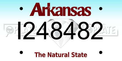 I248482 Arkansas License Plate