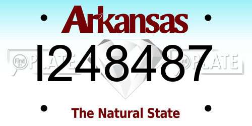 I248487 Arkansas License Plate
