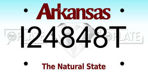 I24848T Arkansas License Plate