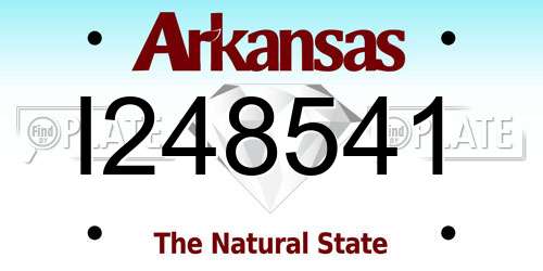 I248541 Arkansas License Plate