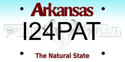 I24PAT Arkansas License Plate