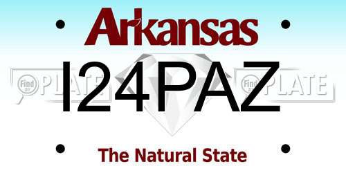 I24PAZ Arkansas License Plate