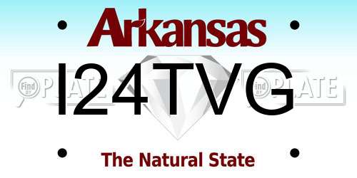 I24TVG Arkansas License Plate