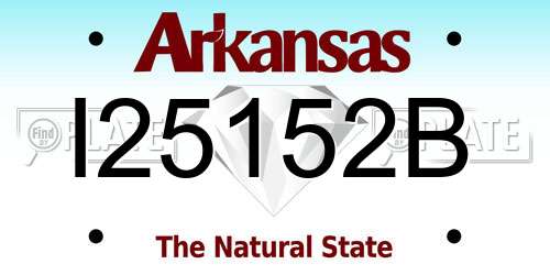 I25152B Arkansas License Plate