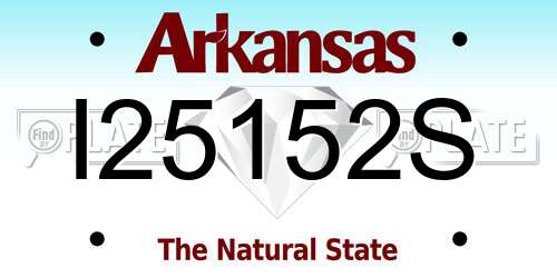 I25152S Arkansas License Plate