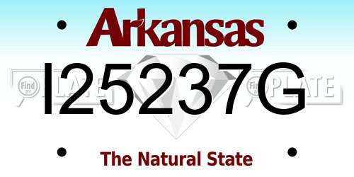 I25237G Arkansas License Plate