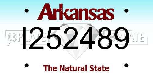 I252489 Arkansas License Plate
