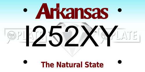 I252XY Arkansas License Plate