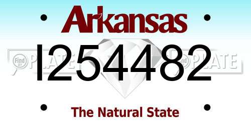 I254482 Arkansas License Plate