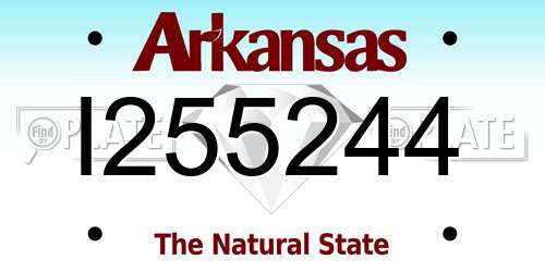 I255244 Arkansas License Plate