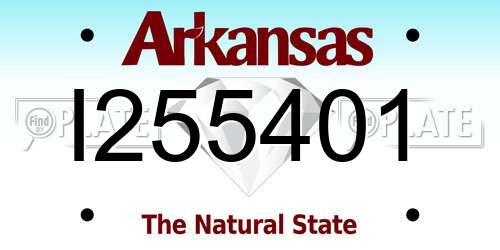 I255401 Arkansas License Plate