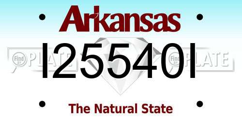 I25540I Arkansas License Plate