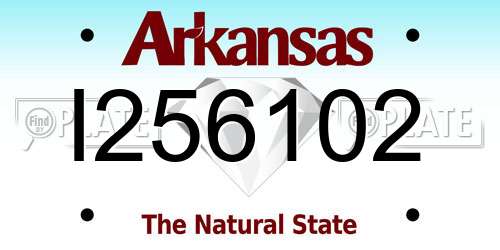 I256102 Arkansas License Plate