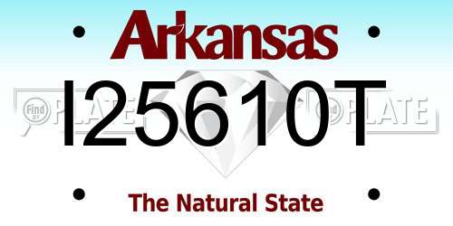 I25610T Arkansas License Plate