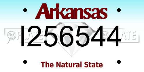 I256544 Arkansas License Plate